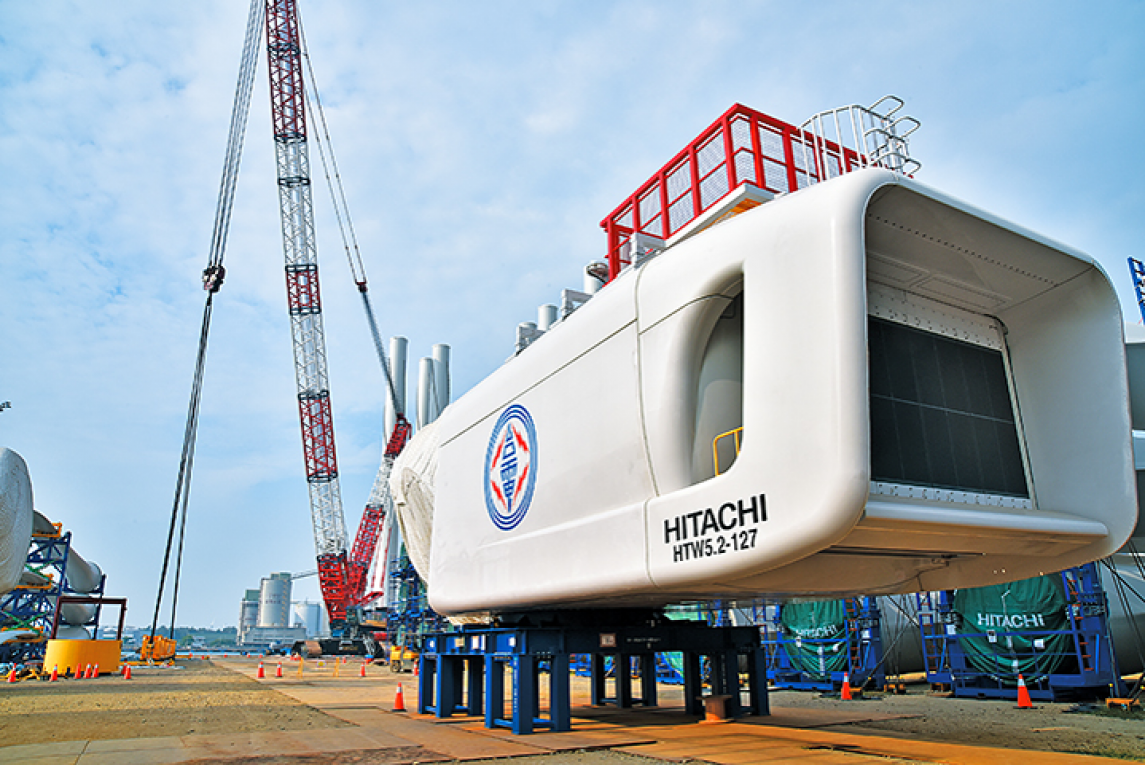台電一期離岸風電台灣第二座示範風場設施機艙