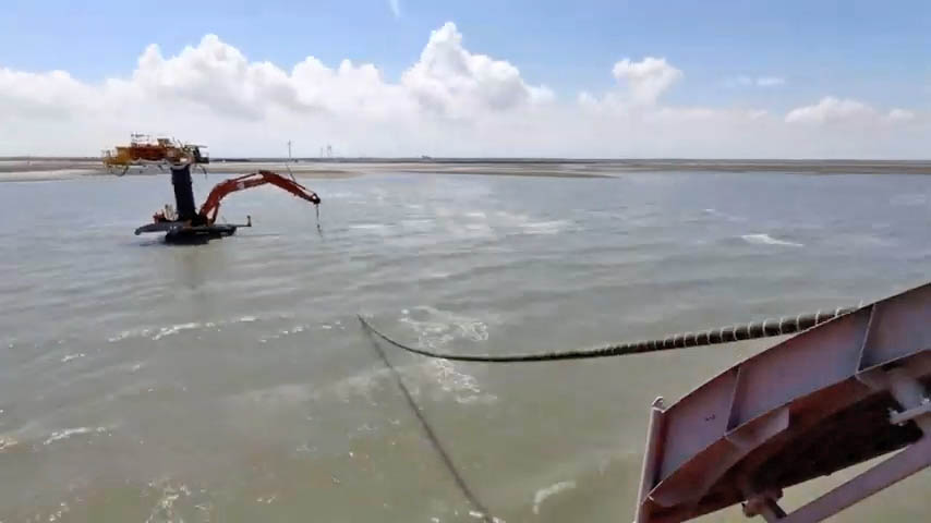 台電一期離岸風電示範風場海底電纜工程-海纜拉至海域ＨＤＤ
