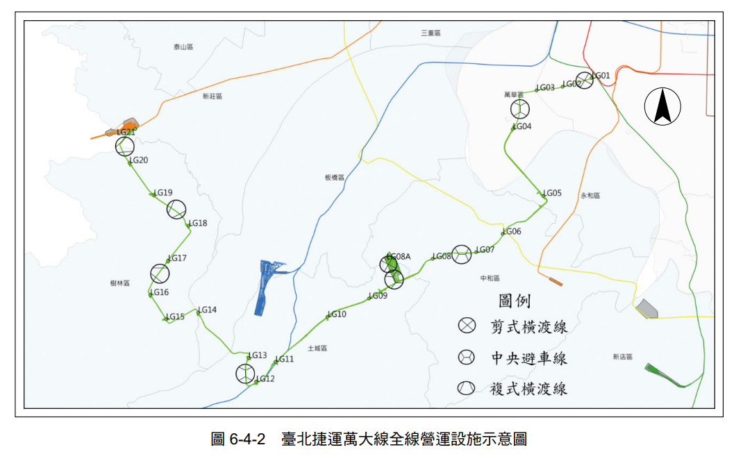 台北捷運萬大線全線營運示意圖
