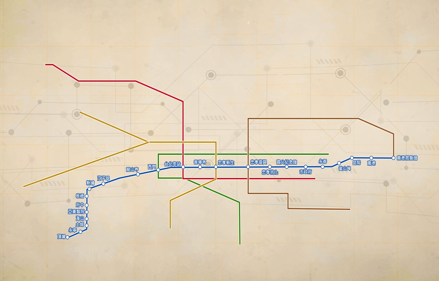 台北捷運環狀線路線圖