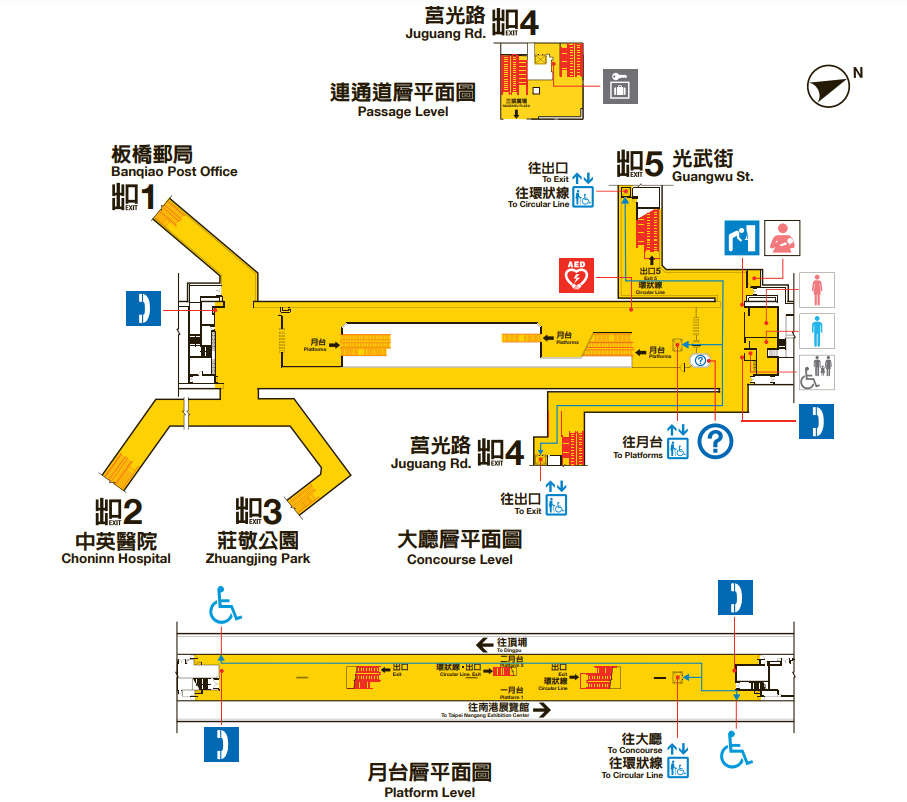 捷運板南線板橋線沿線車站新埔站(BL08)平面圖