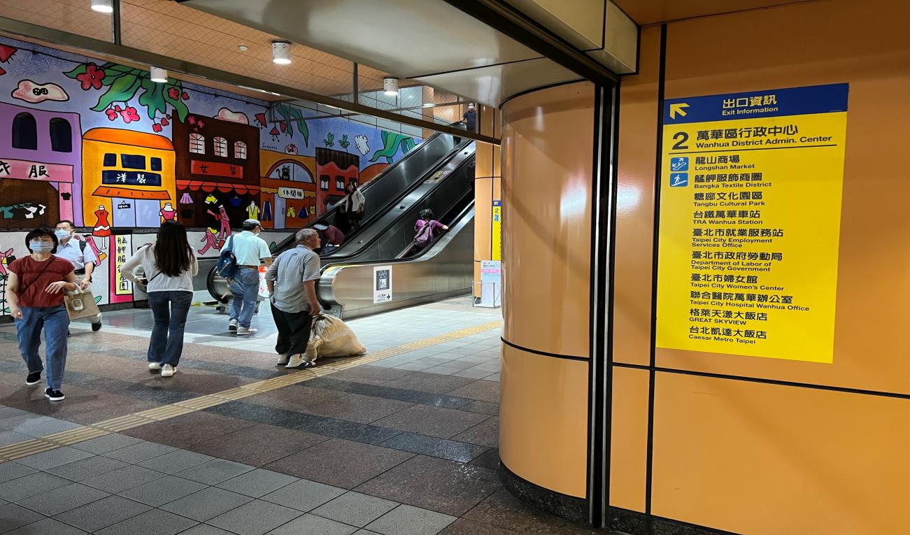 捷運板南線板橋線沿線車站龍山寺站(艋舺商圈)(BL10)月台層