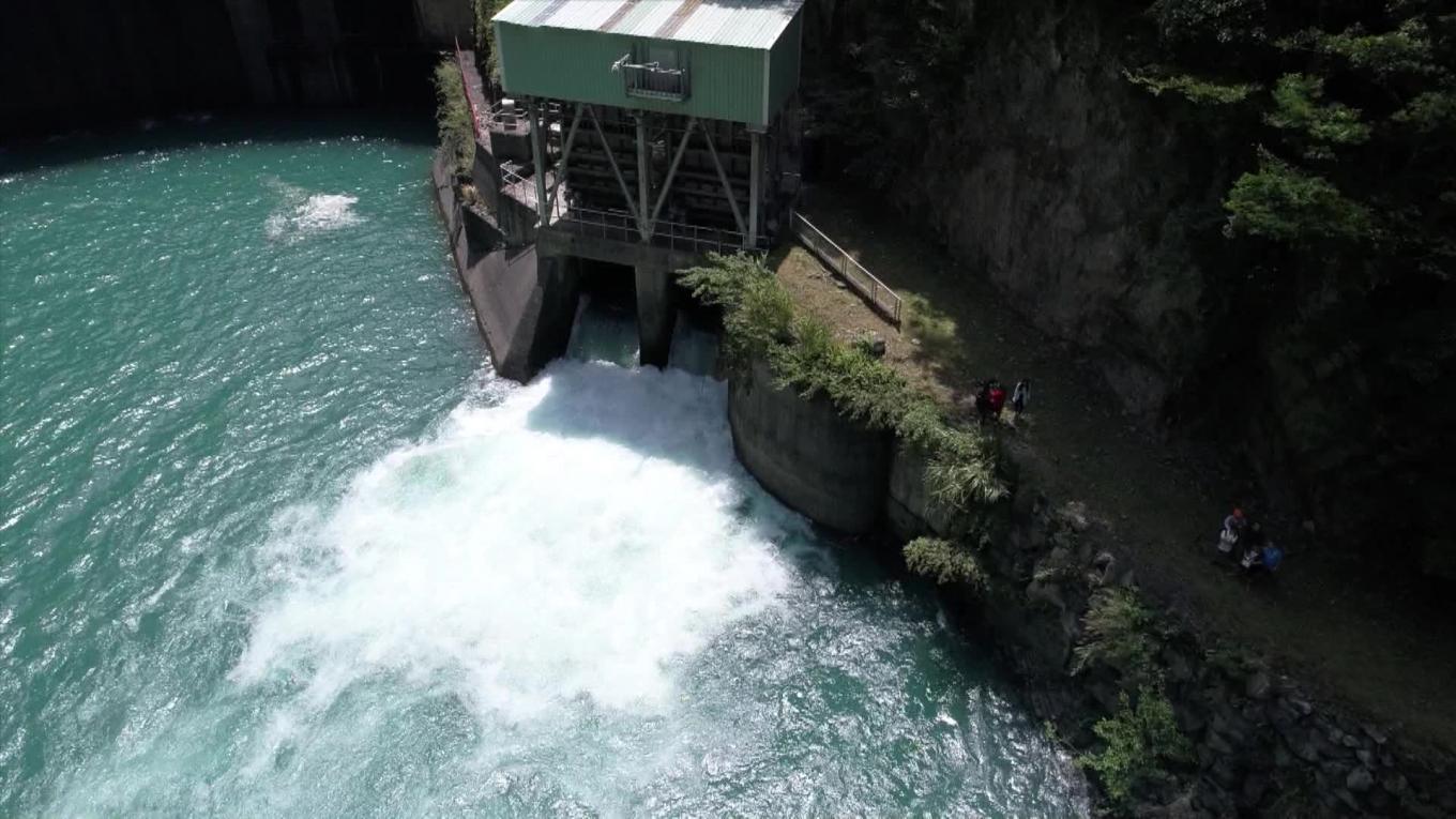 大甲溪流域德基電廠尾水出口