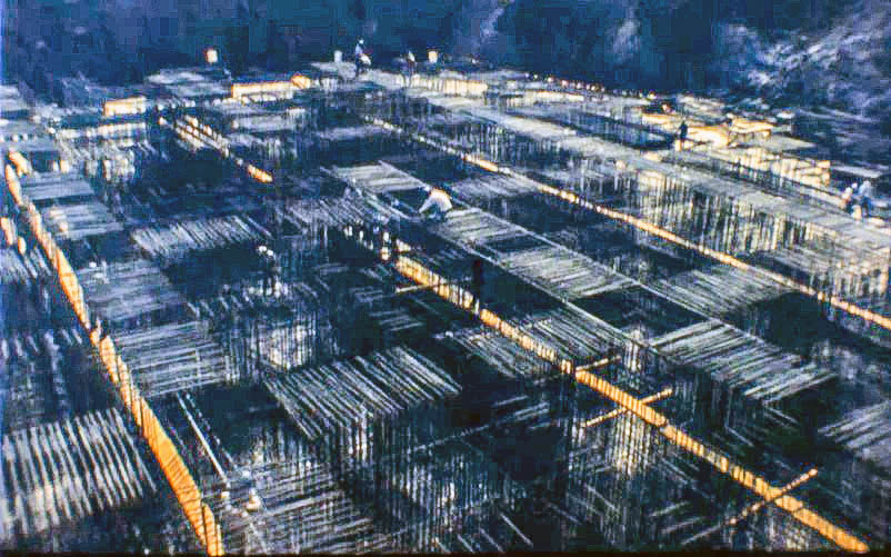 台北榮總醫院中正樓新建工程施工採鋼骨結構使用大量鋼筋
