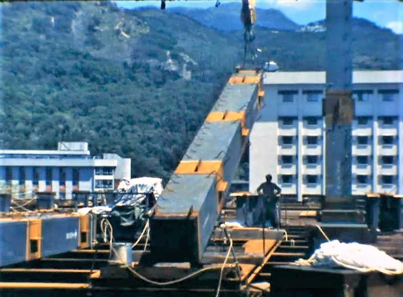 台北榮總醫院中正樓新建工程鋼結構施工鋼樑假安裝程序