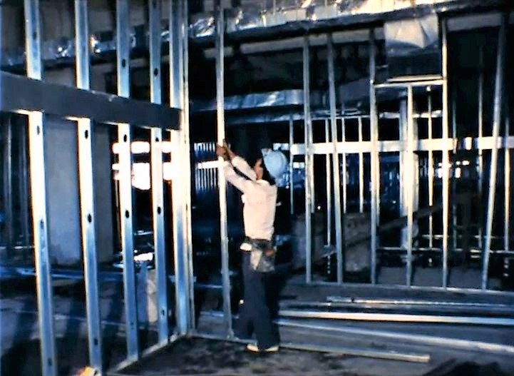 台北榮總醫院中正樓新建工程輕鋼架隔間牆施工