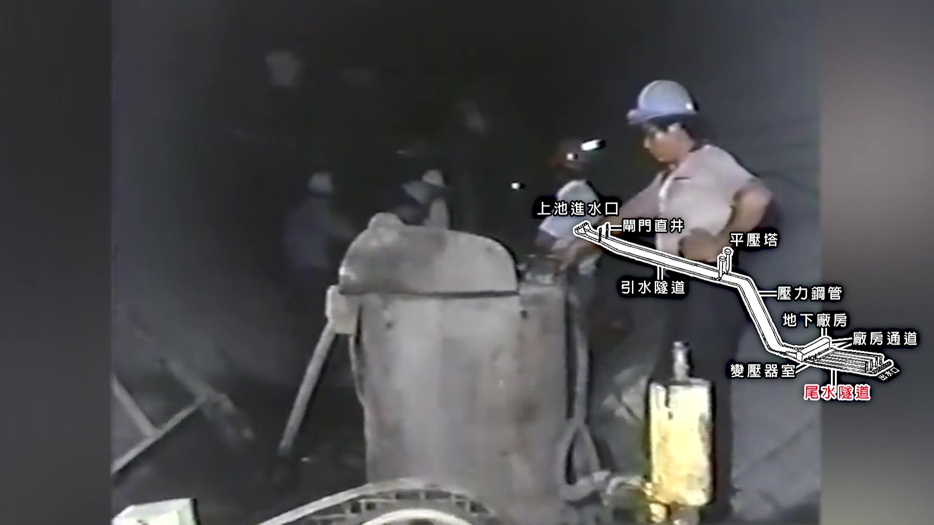 明湖抽蓄水力發電尾水道灌漿工程