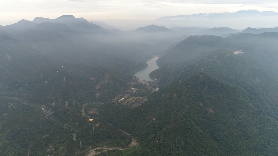 明湖抽蓄水力發電工程明湖水庫空拍圖