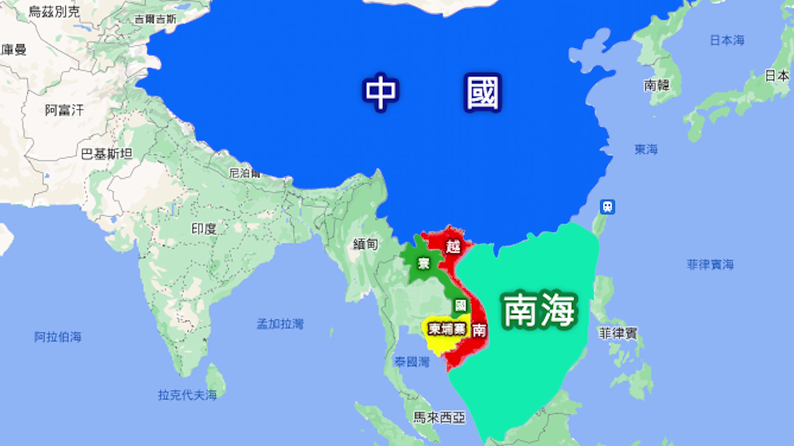 榮工處海外業務東南亞越南地理位置圖