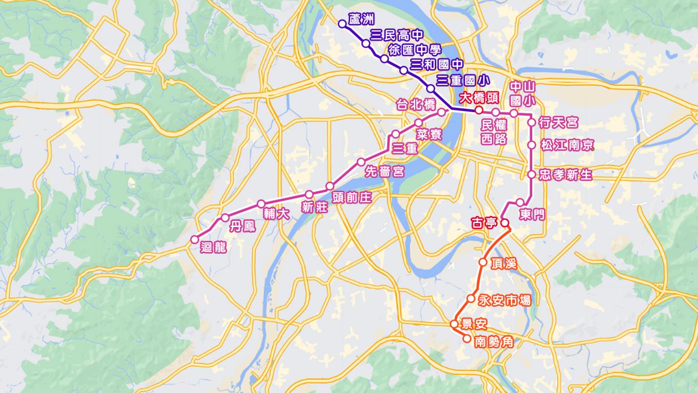 捷運中和新蘆線全貌