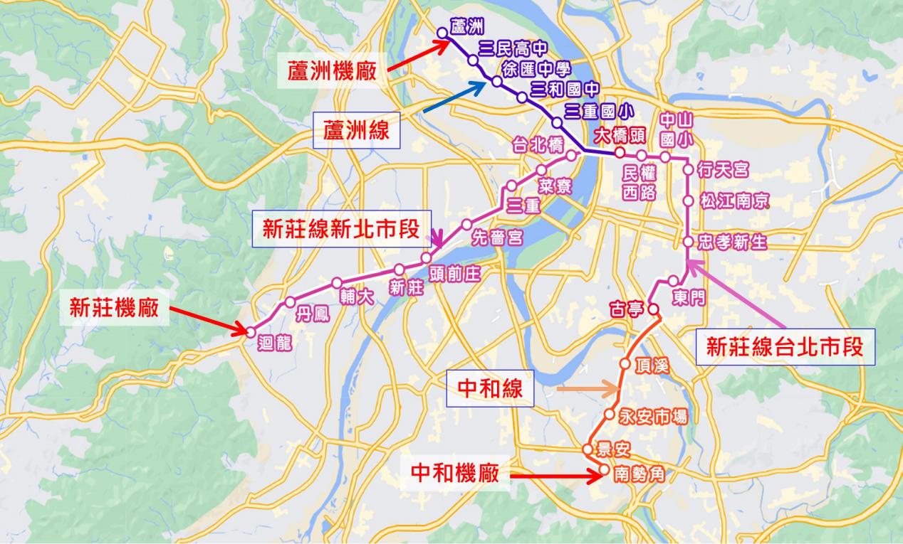 捷運中和新蘆線全貌