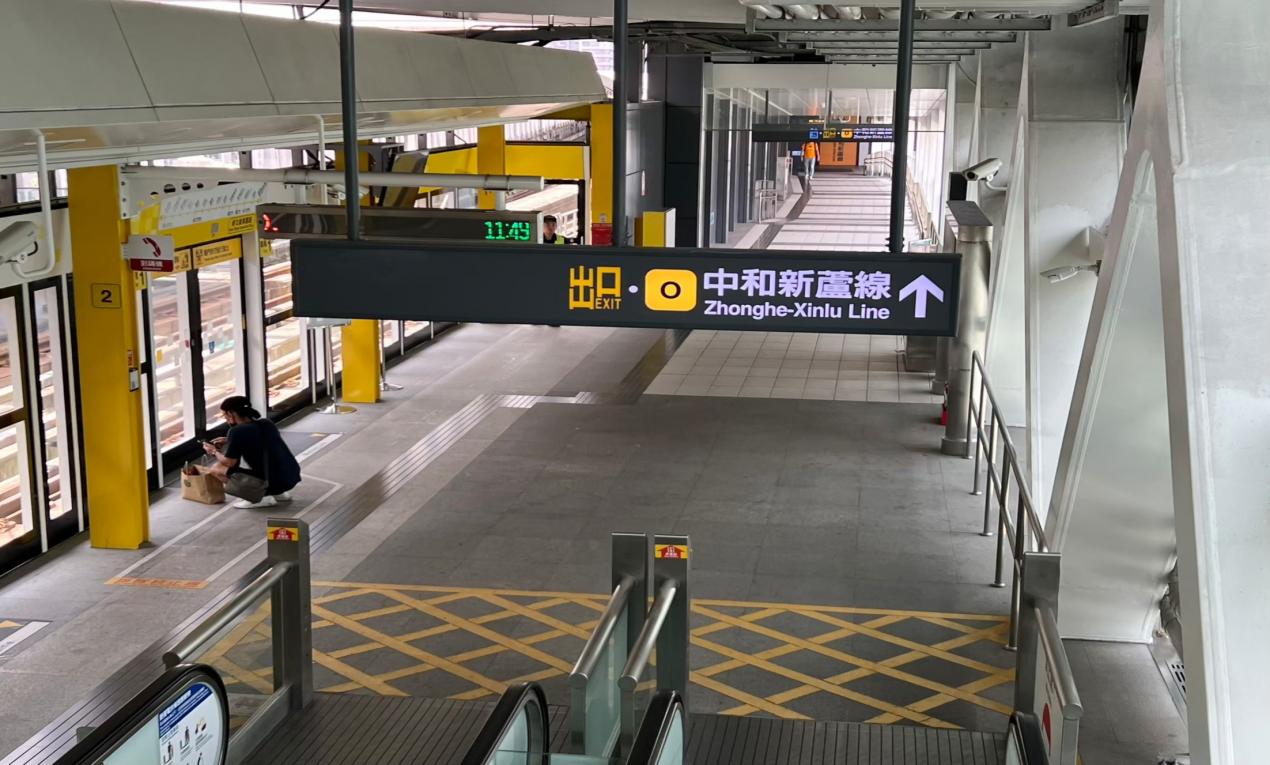 捷運中和新蘆線中和線沿線車站-景安站(O02)地上五樓環狀線月台層