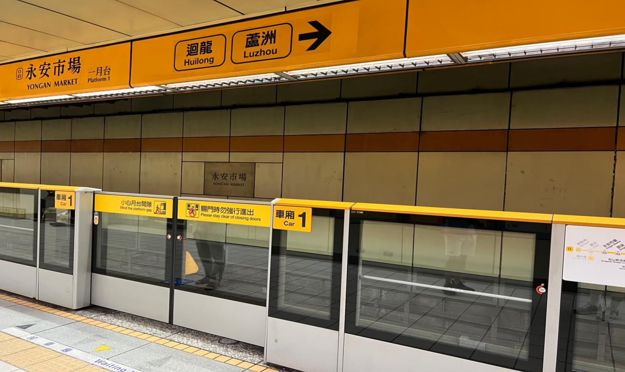 捷運中和新蘆線中和線沿線車站-永安站(O03)月台層