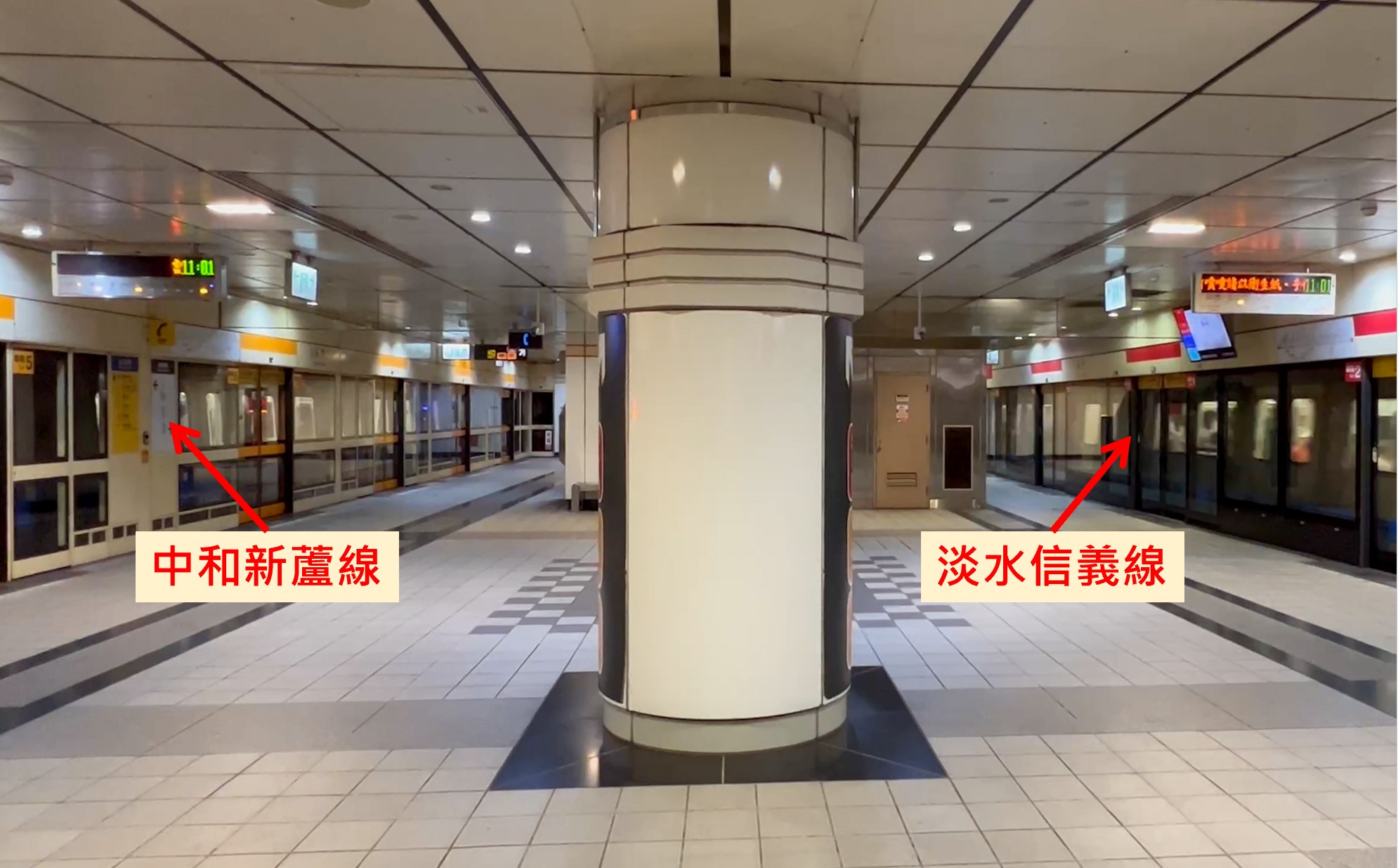 捷運中和新蘆線新莊線台北市段沿線車站-東門站(O06轉乘淡水信義線路線