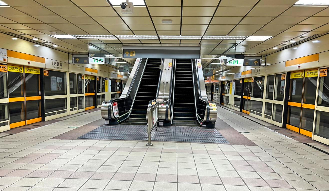 捷運中和新蘆線新莊線新北市段沿線車站-先嗇宮站(O16)月台層