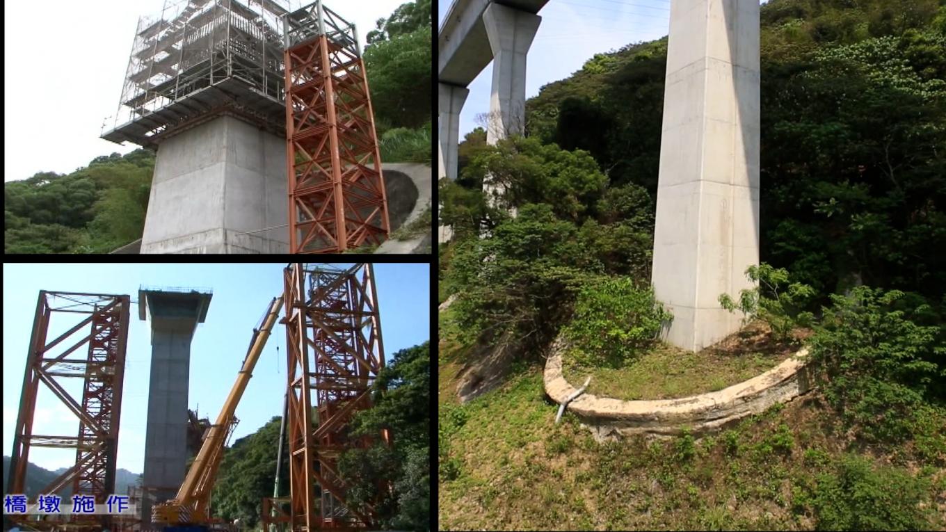 桃園機場捷運線主要結構高架橋施工-竹削型護基工法
