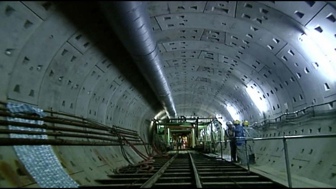 桃園機場捷運線主要結構施工-潛盾隧道施工作業