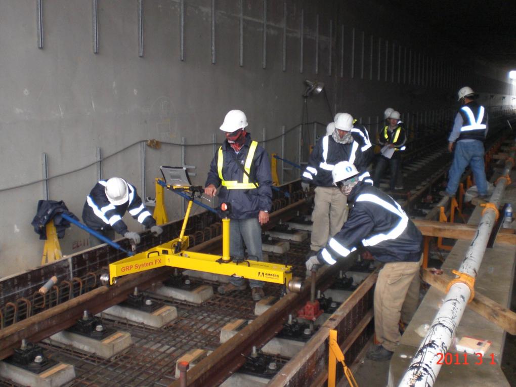 桃園機場捷運線主要結構施工-軌道工程施工作業