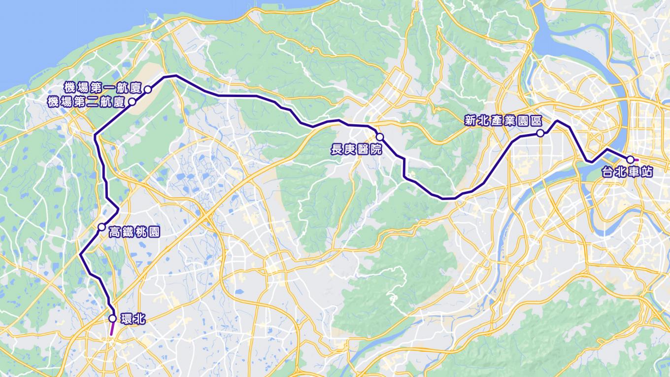 桃園機場捷運線運營模式-環北直達車