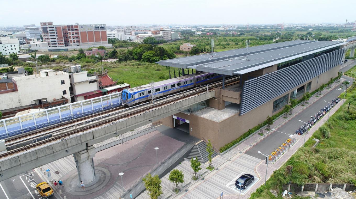 桃園機場捷運沿線車站-山鼻站(A10)俯瞰