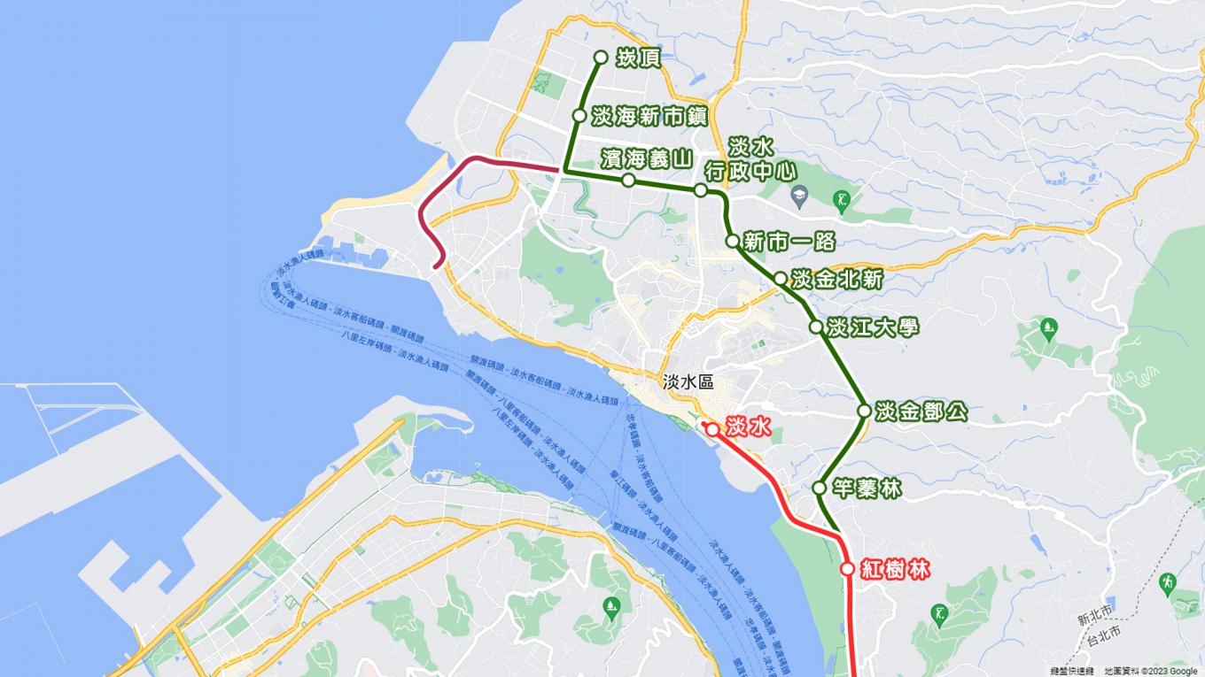 淡海輕軌綠山線全貌