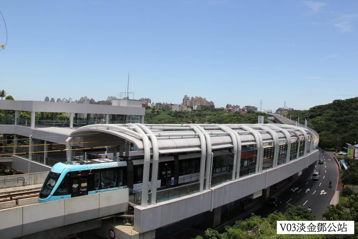 淡海輕軌綠山線沿線車站-淡金鄧公站俯瞰