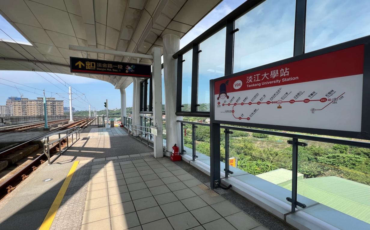 淡海輕軌綠山線沿線車站-淡江大學站-月台層