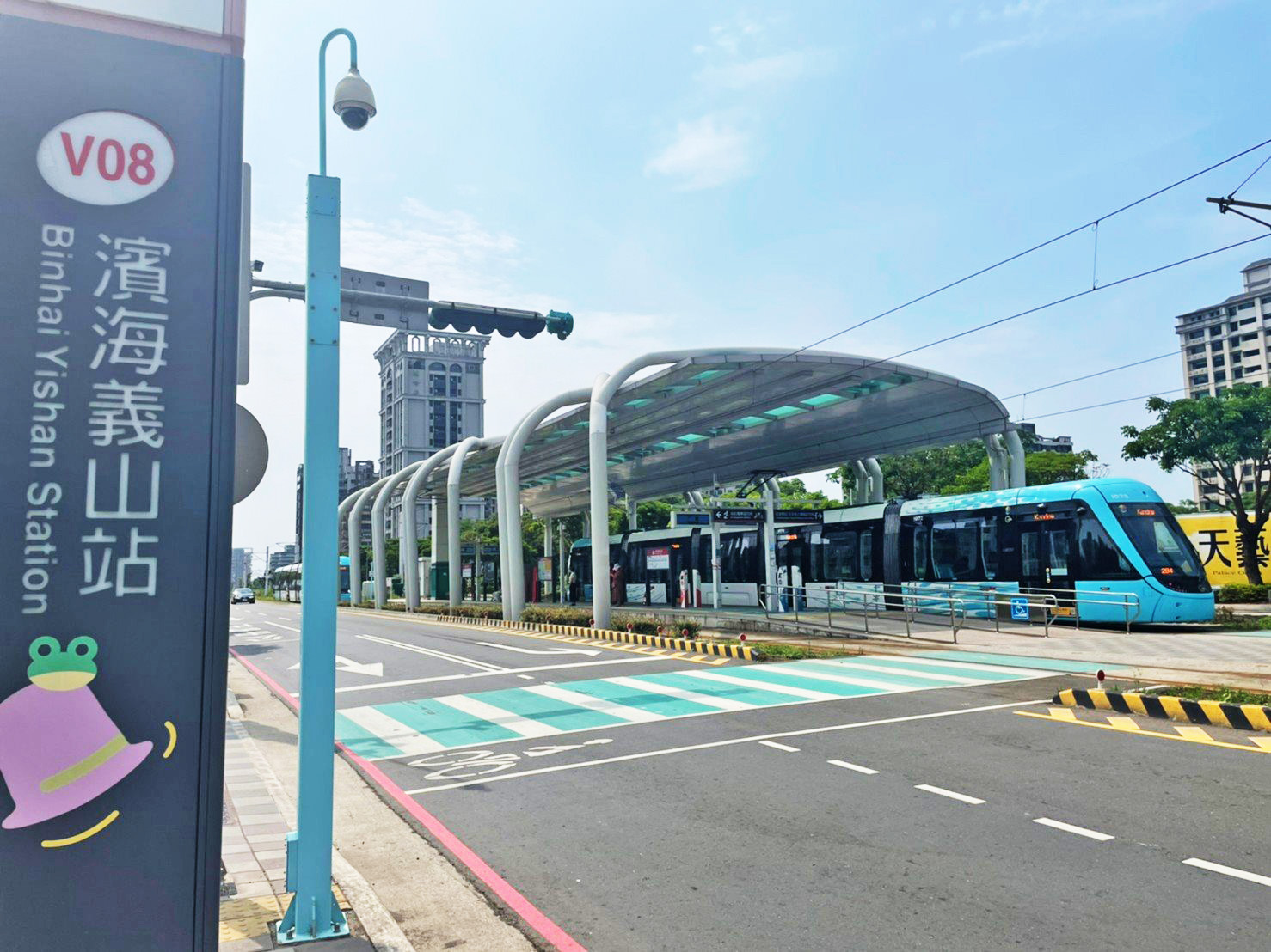 淡海輕軌綠山線沿線車站-濱海義山站-位於濱海路二段