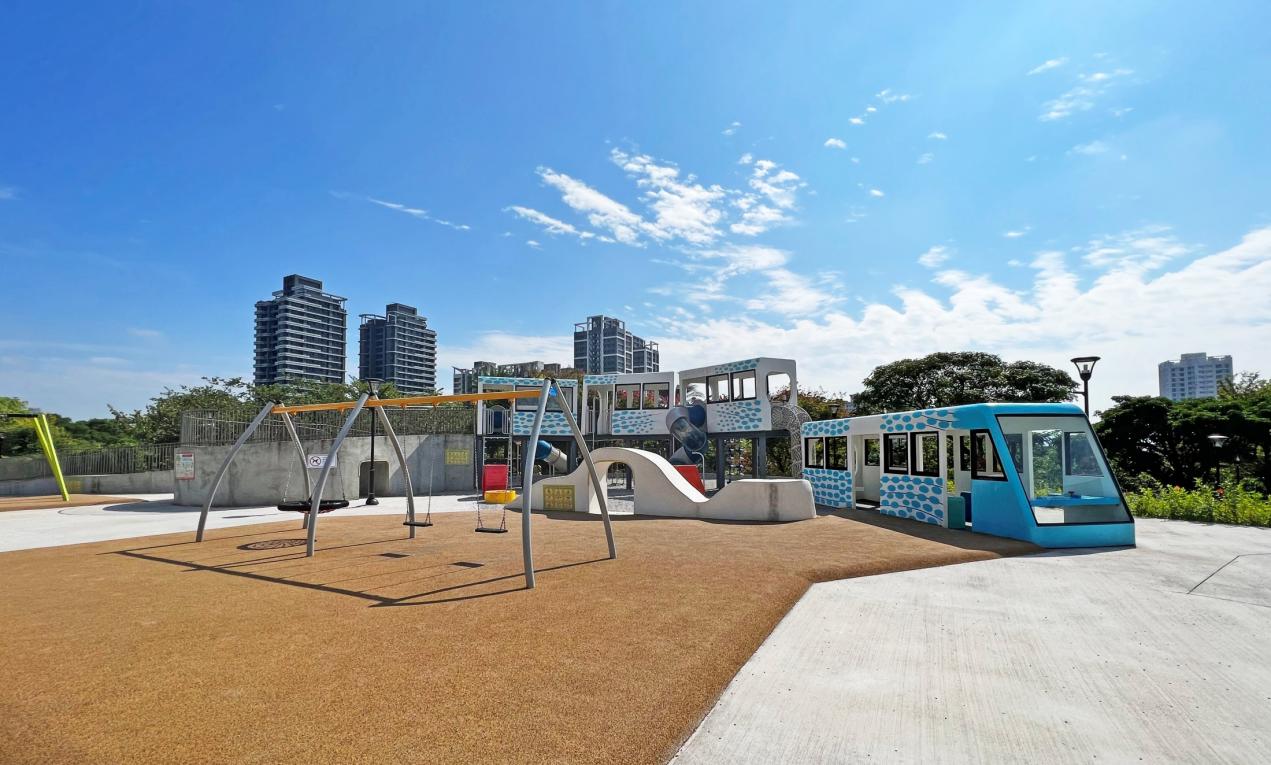淡海輕軌綠山線沿線車站-淡海新市鎮站周邊-公23號公園