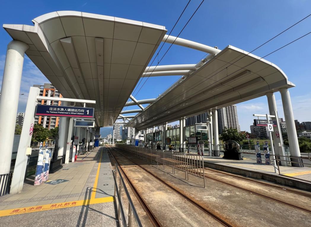 淡海輕軌藍海線沿線車站-台北海洋大學站-站體設施