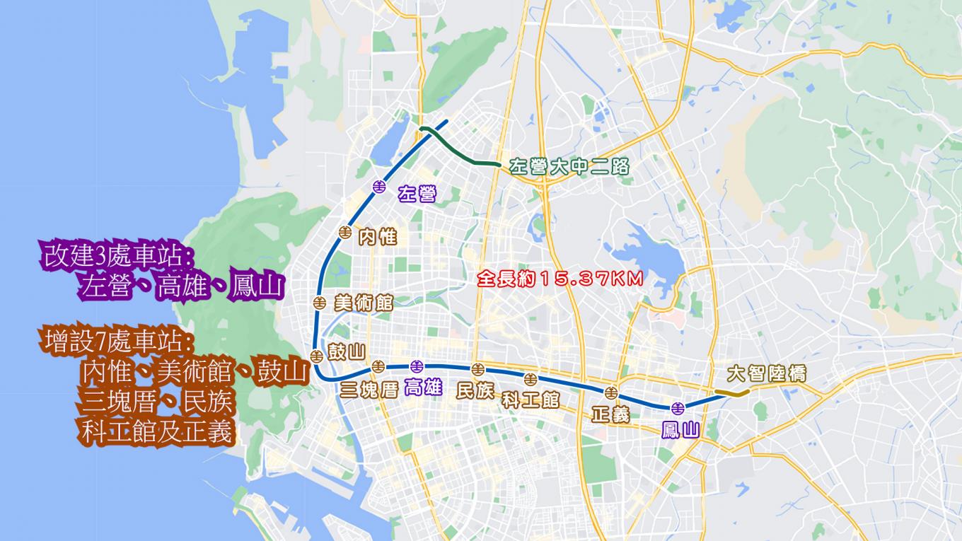 高雄市區鐡路地下化工程-工程範圍