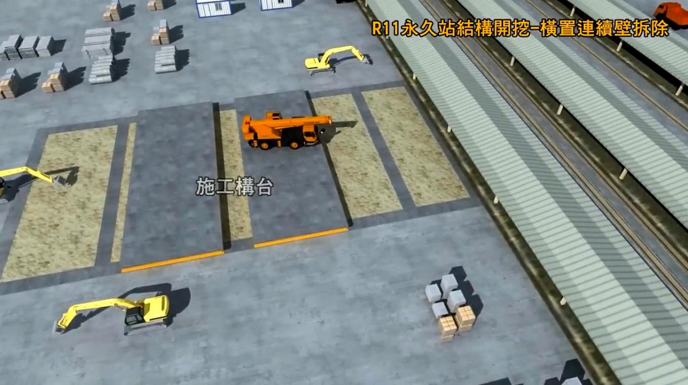 高雄車站地下化工程-土方開挖及架設支撐
