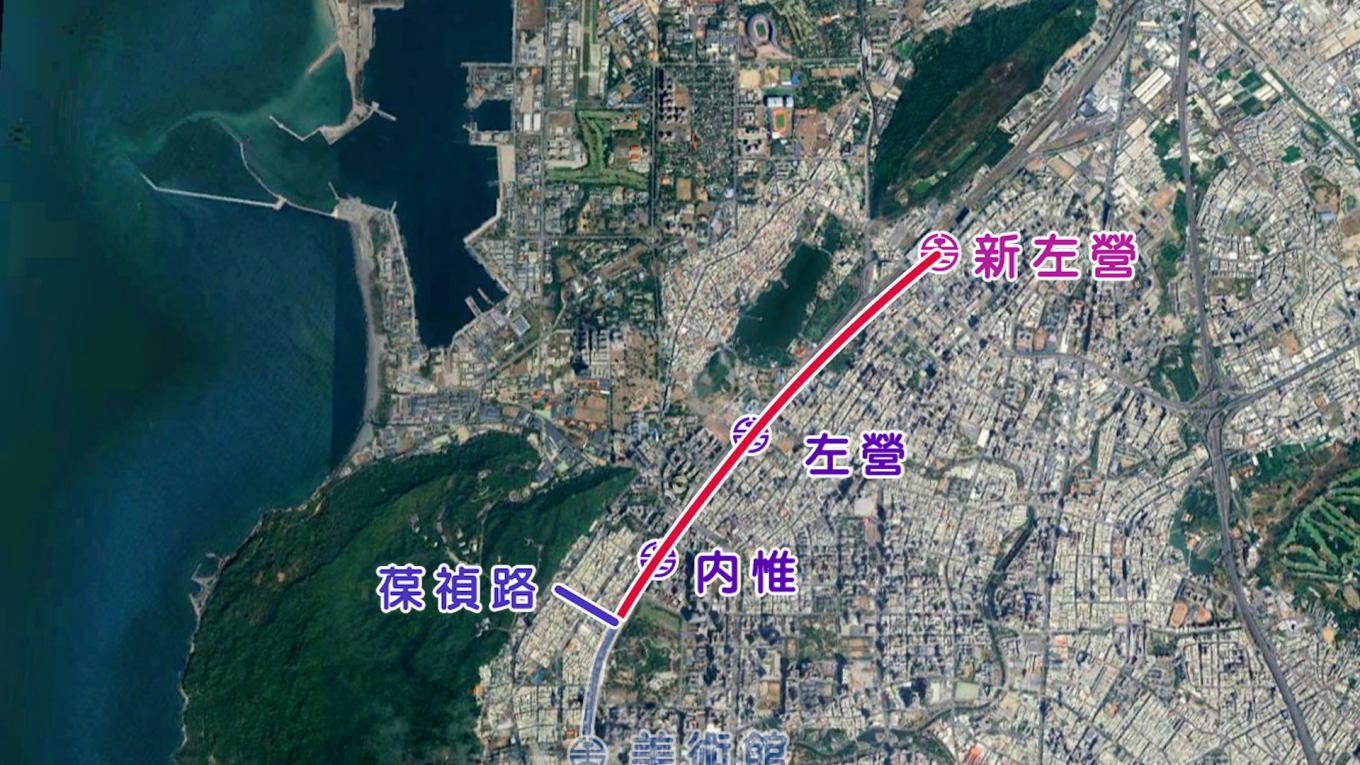 高雄市區鐵路地下化計畫-延伸左營計畫工程範圍