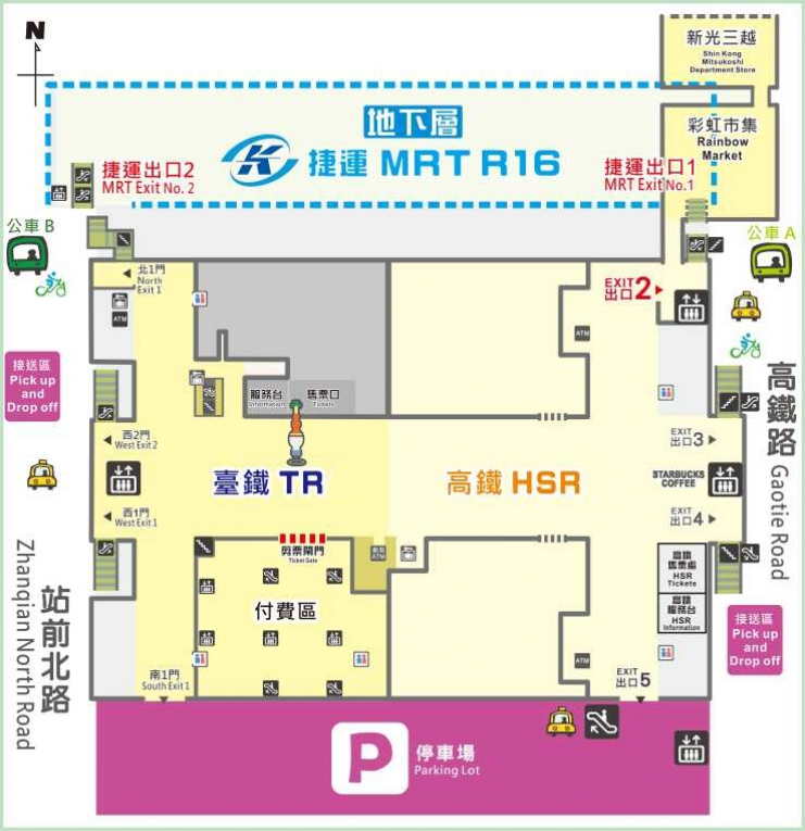 高雄市區鐵路地下化計畫-延伸左營計畫新設車站-新左營站樓層