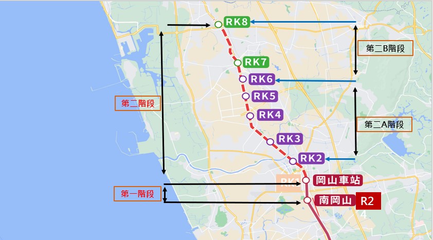 高雄捷運-興建中路網-岡山路竹延伸線