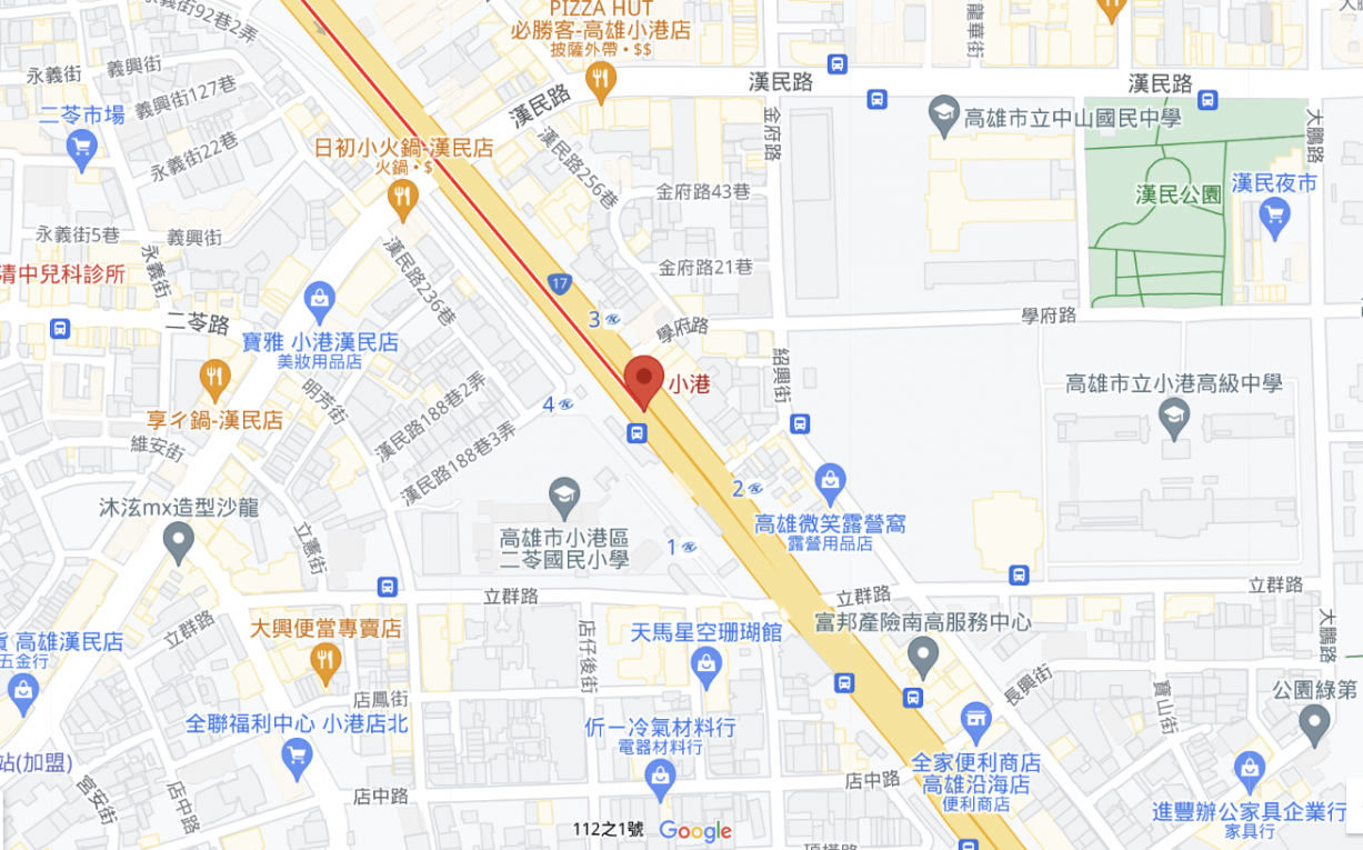 高雄捷運紅線沿線車站介紹-小港站(R3)位置