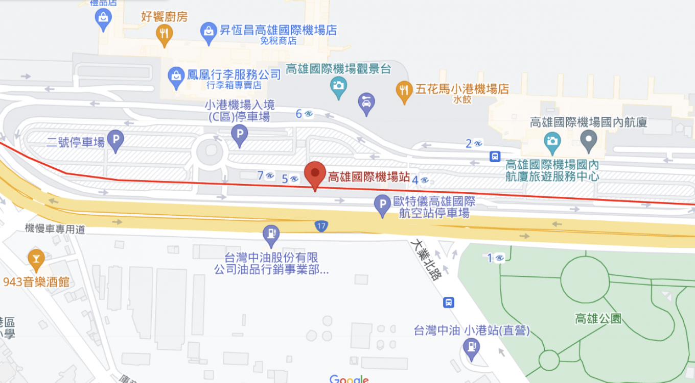 高雄捷運紅線沿線車站介紹-高雄國際機場站(R4)位罝