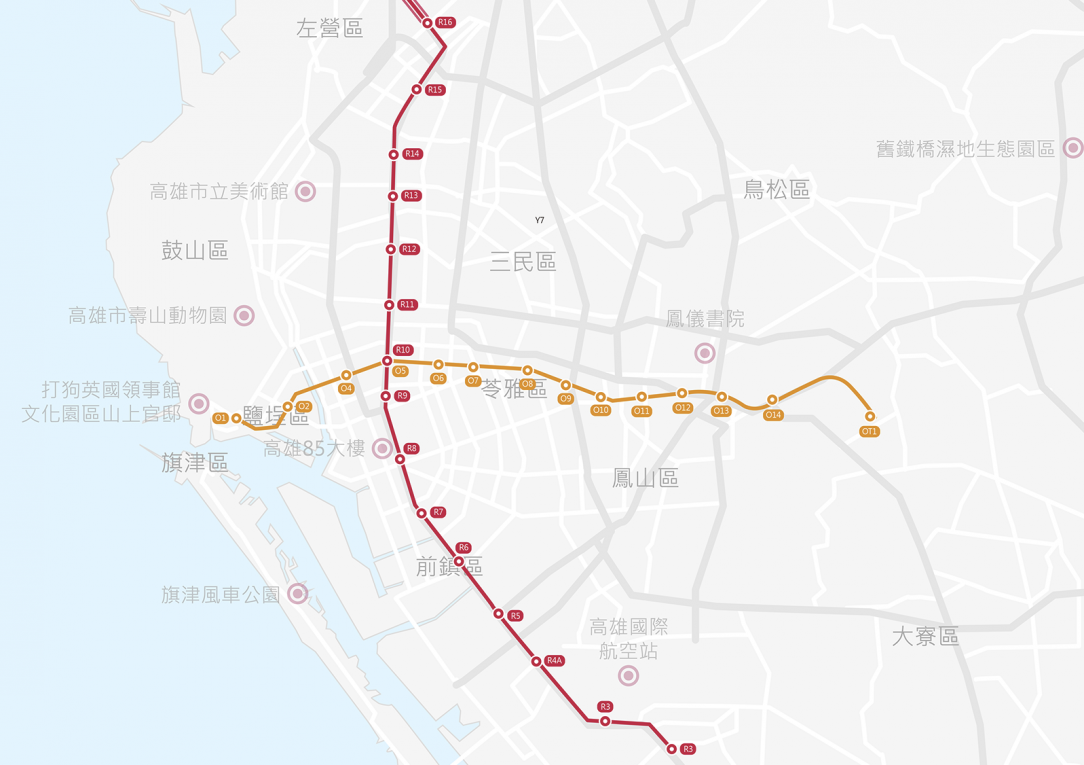 高雄捷運橘線全貌