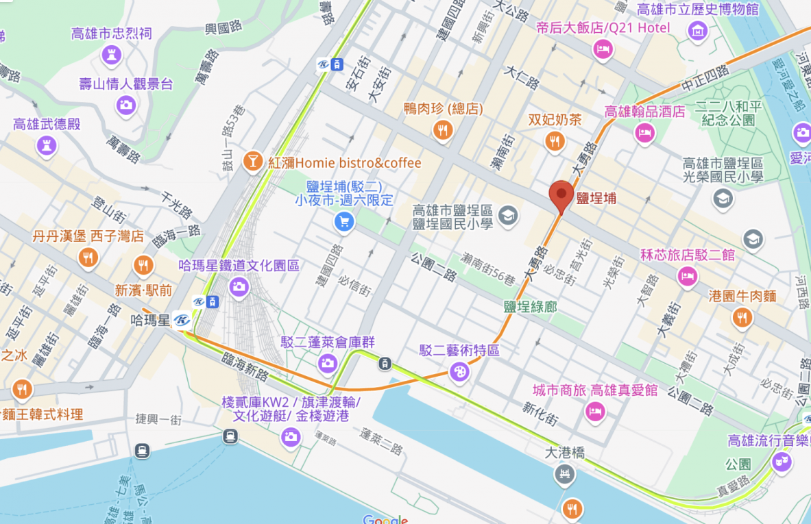 高雄捷運橘線沿線車站介紹-鹽埕埔站(O2)位罝：鹽埕埔站編號為O2
