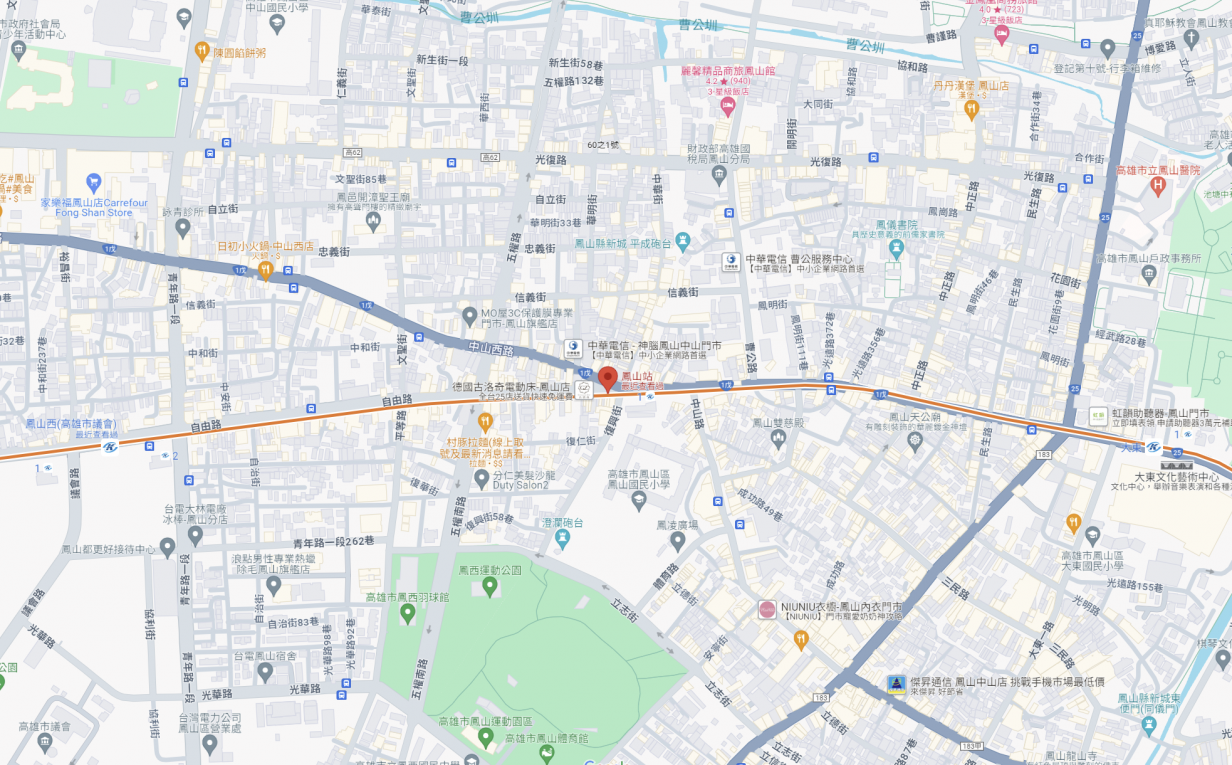 高雄捷運橘線沿線車站介紹-鳳山站(O12)位罝