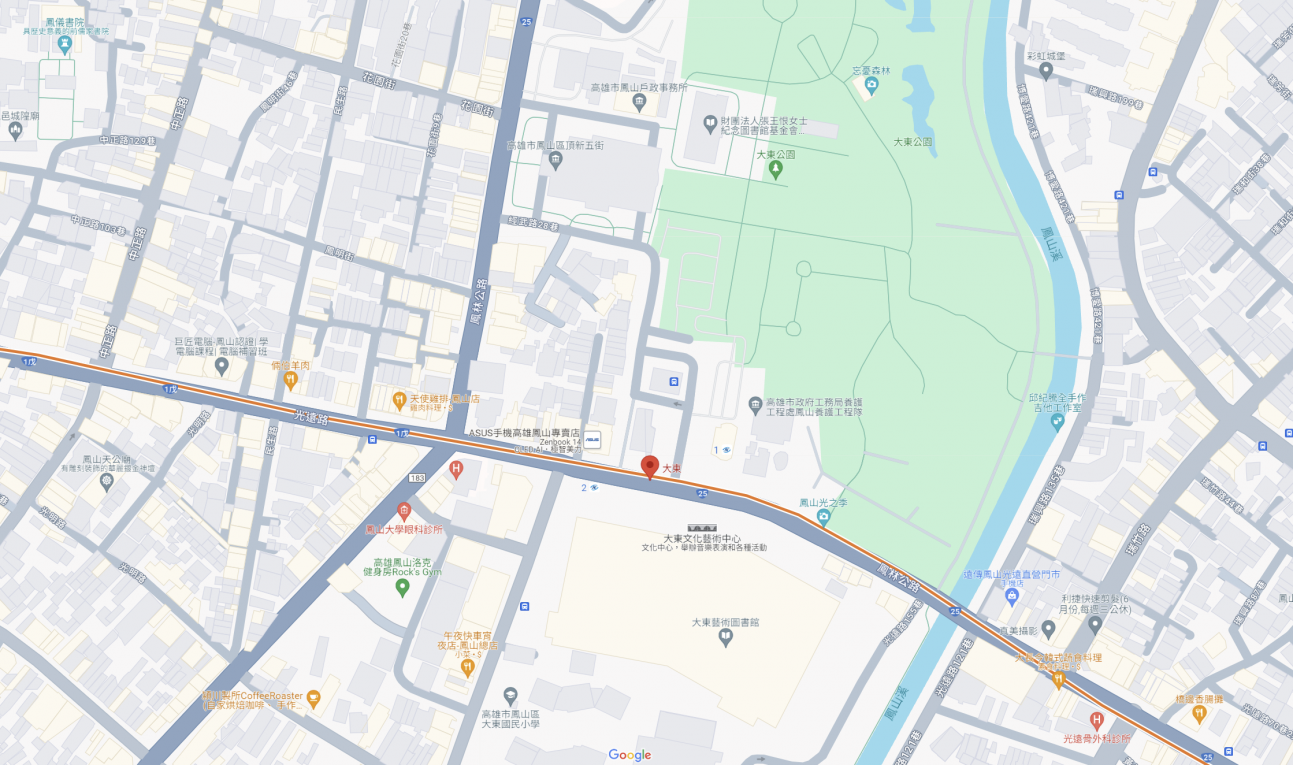 高雄捷運橘線沿線車站介紹-大東站(O13)位罝
