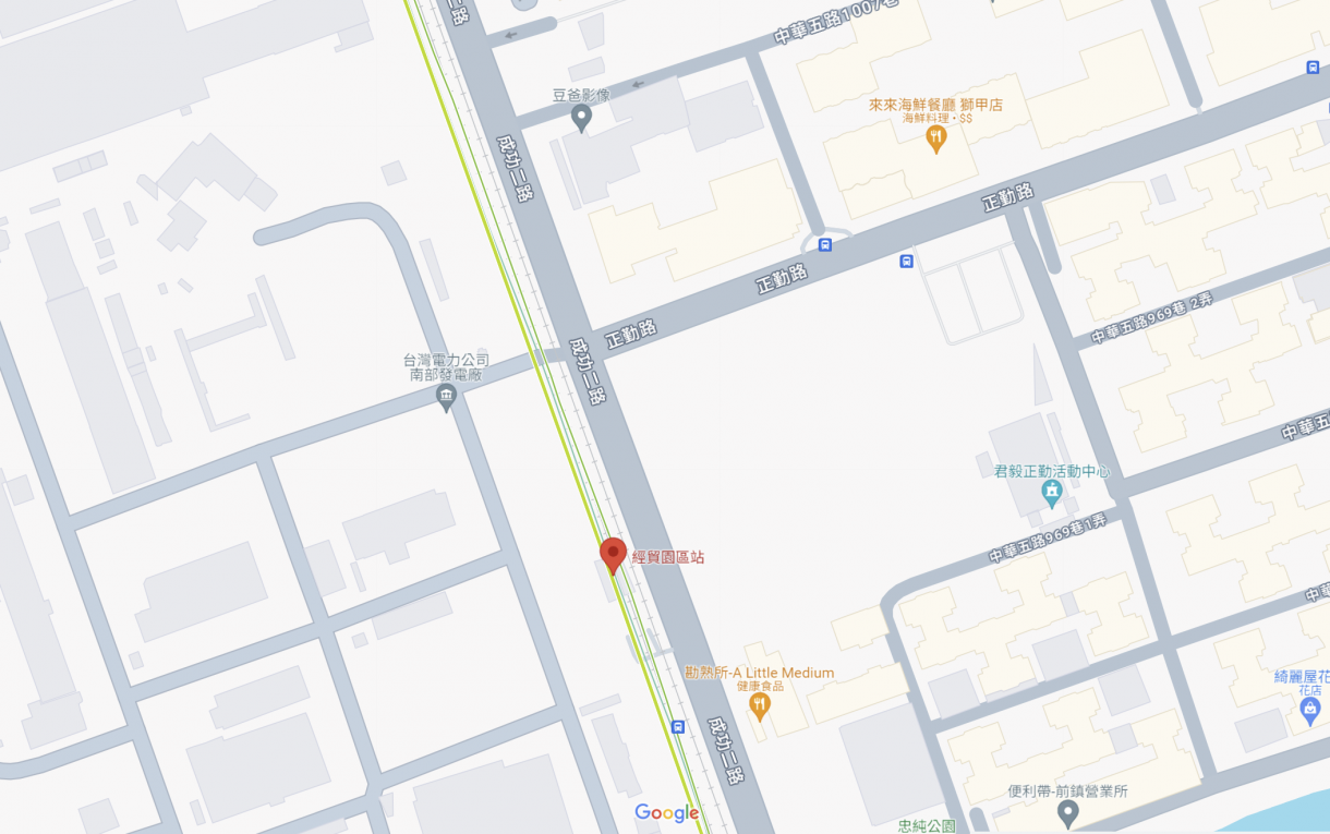 高雄環狀輕軌沿線車站介紹-經貿園區站(C6)位置