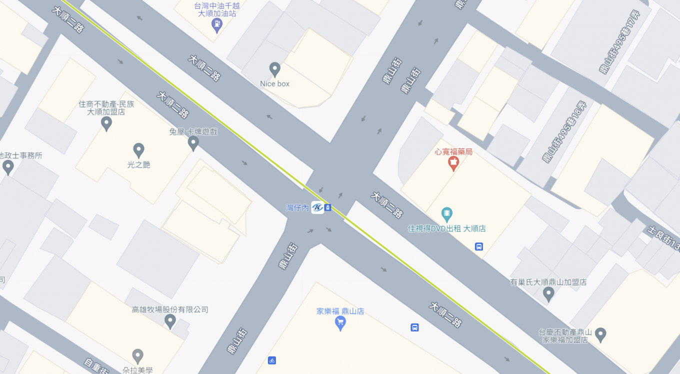 高雄環狀輕軌沿線車站介紹-灣仔內站(C27)位置