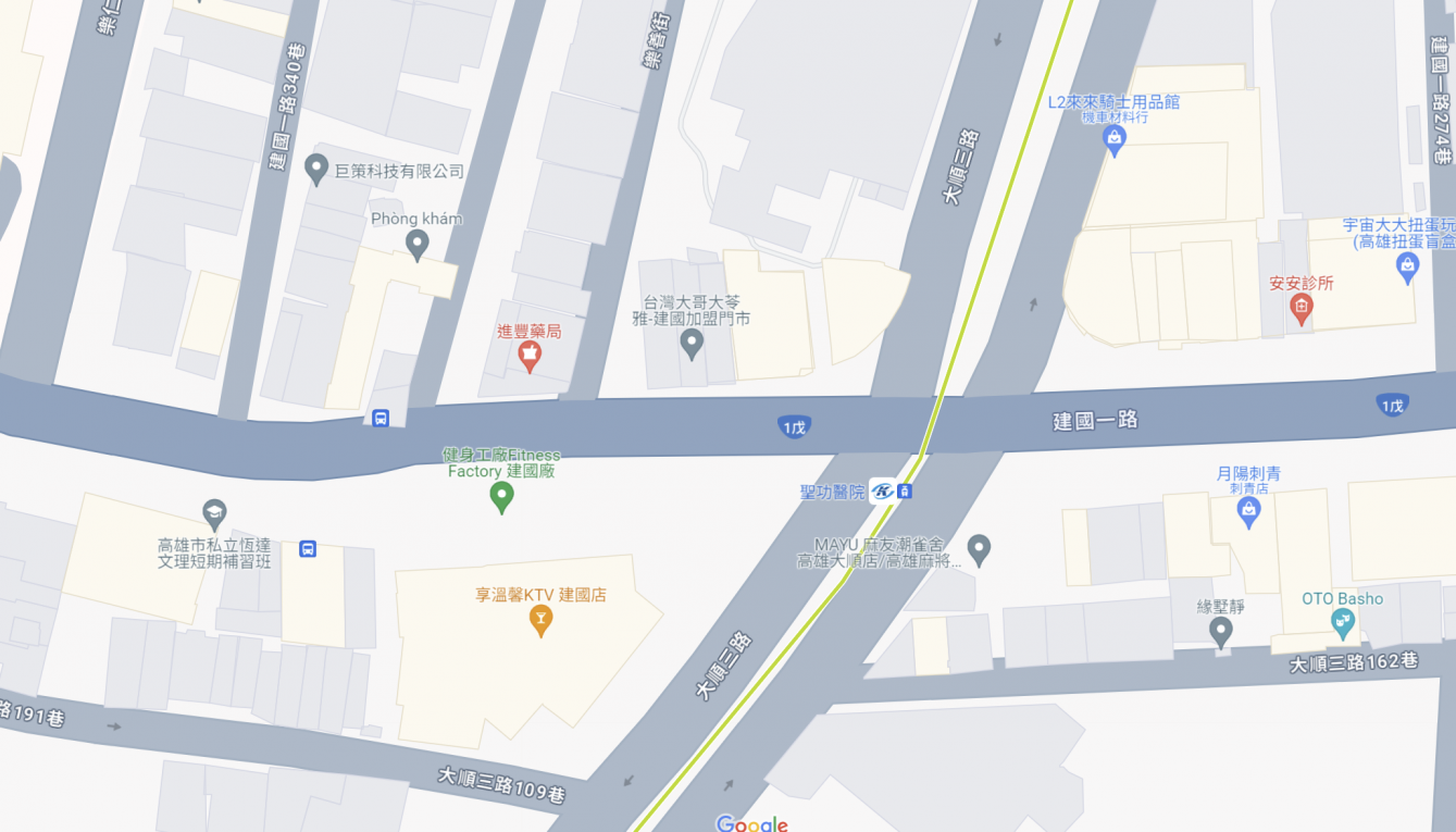 高雄環狀輕軌沿線車站介紹-聖功醫院站(C31)位置
