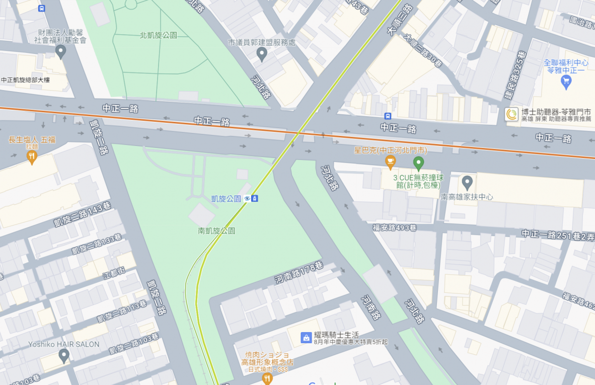 高雄環狀輕軌沿線車站介紹-凱旋公園站(C32)位置