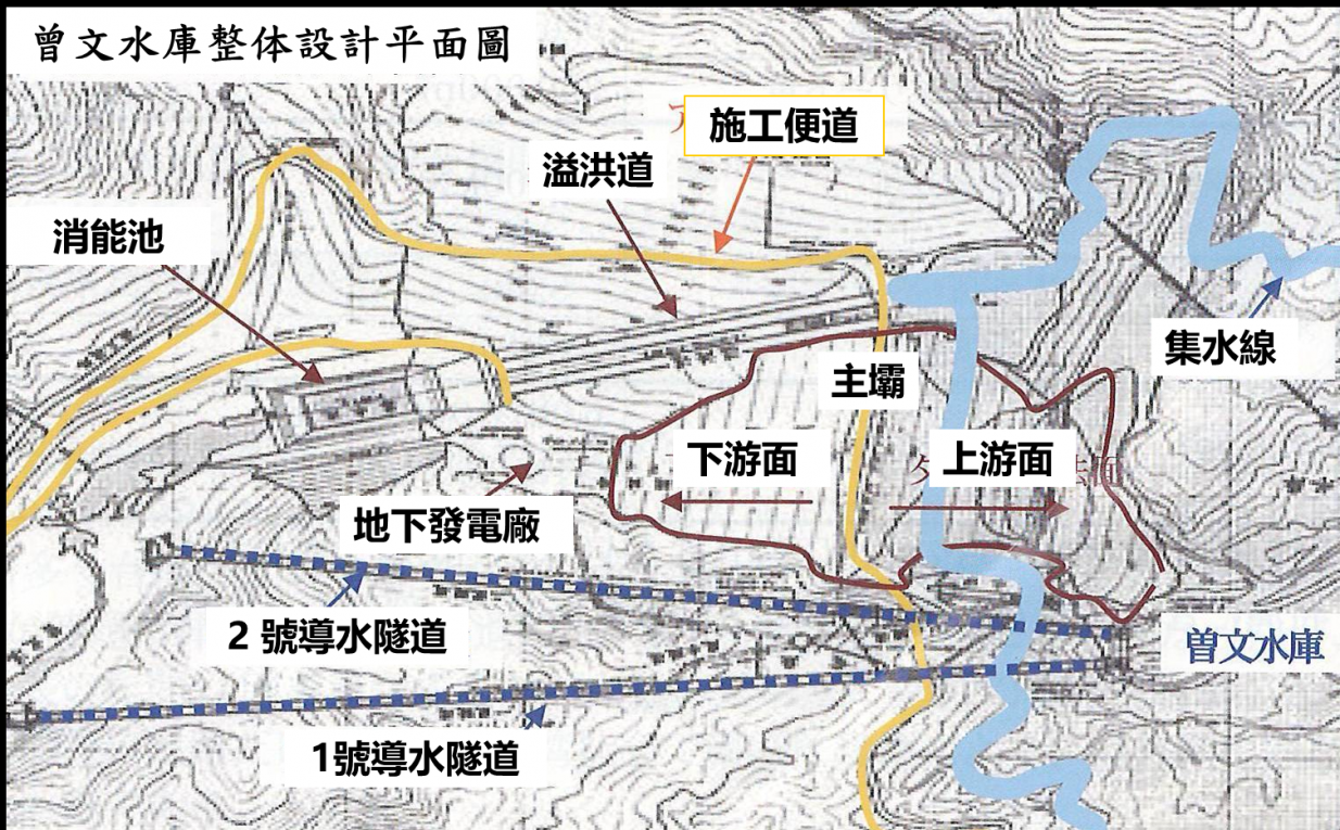 曾文水庫整體設計平面圖