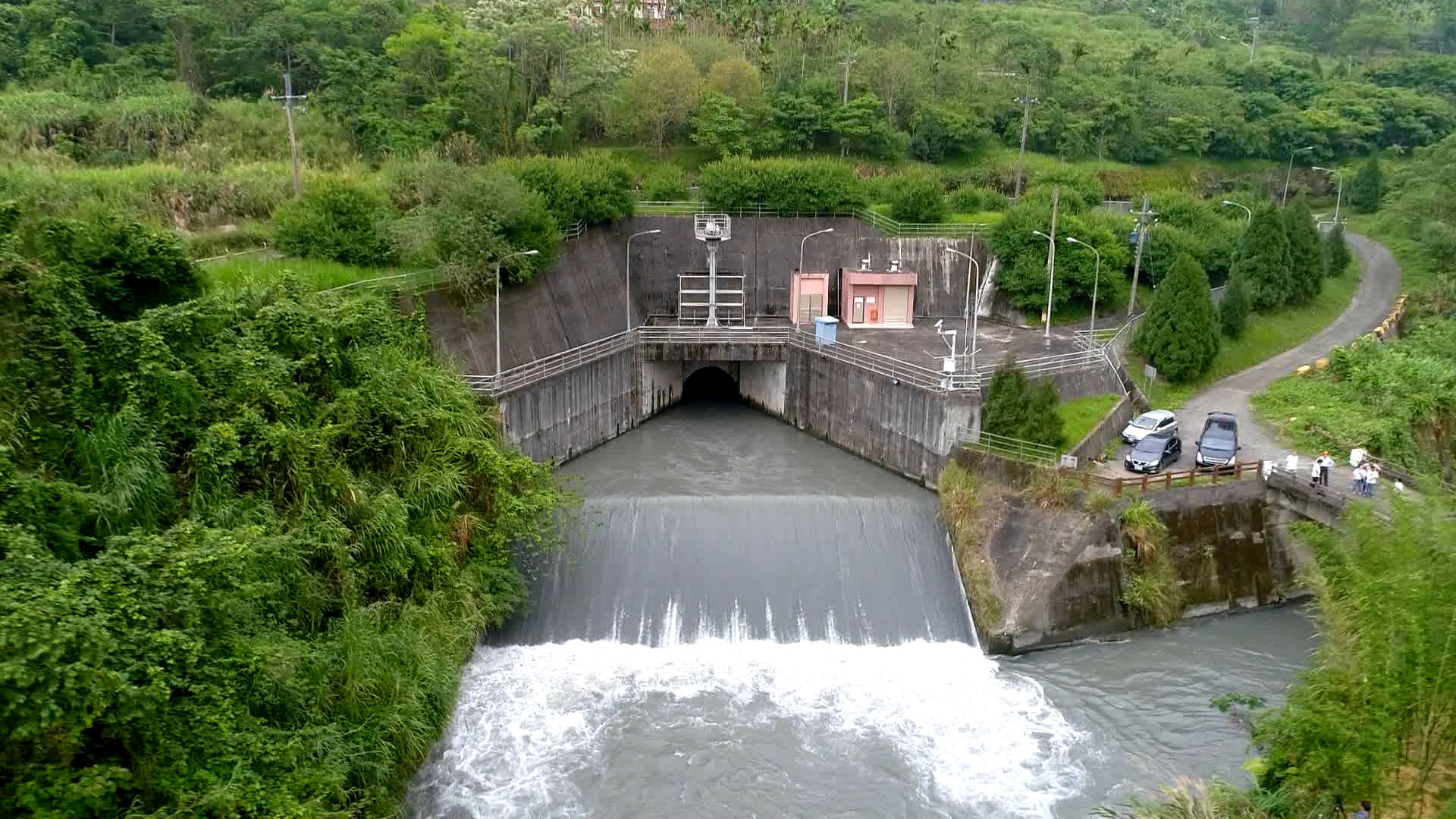 大安溪流域卓蘭電廠發電尾水出口