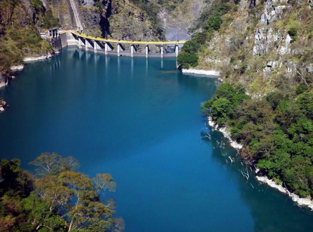 石門水庫上游榮華壩蓄水原貌