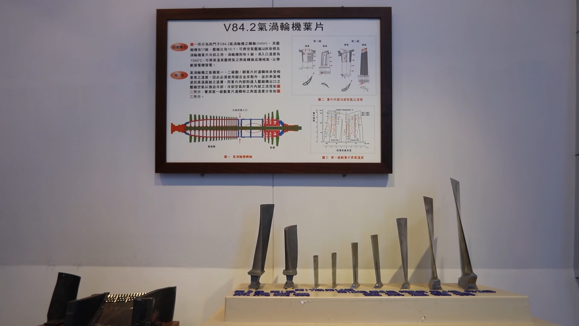 南部火力電廠電力展示館展示之氣渦輪機葉片