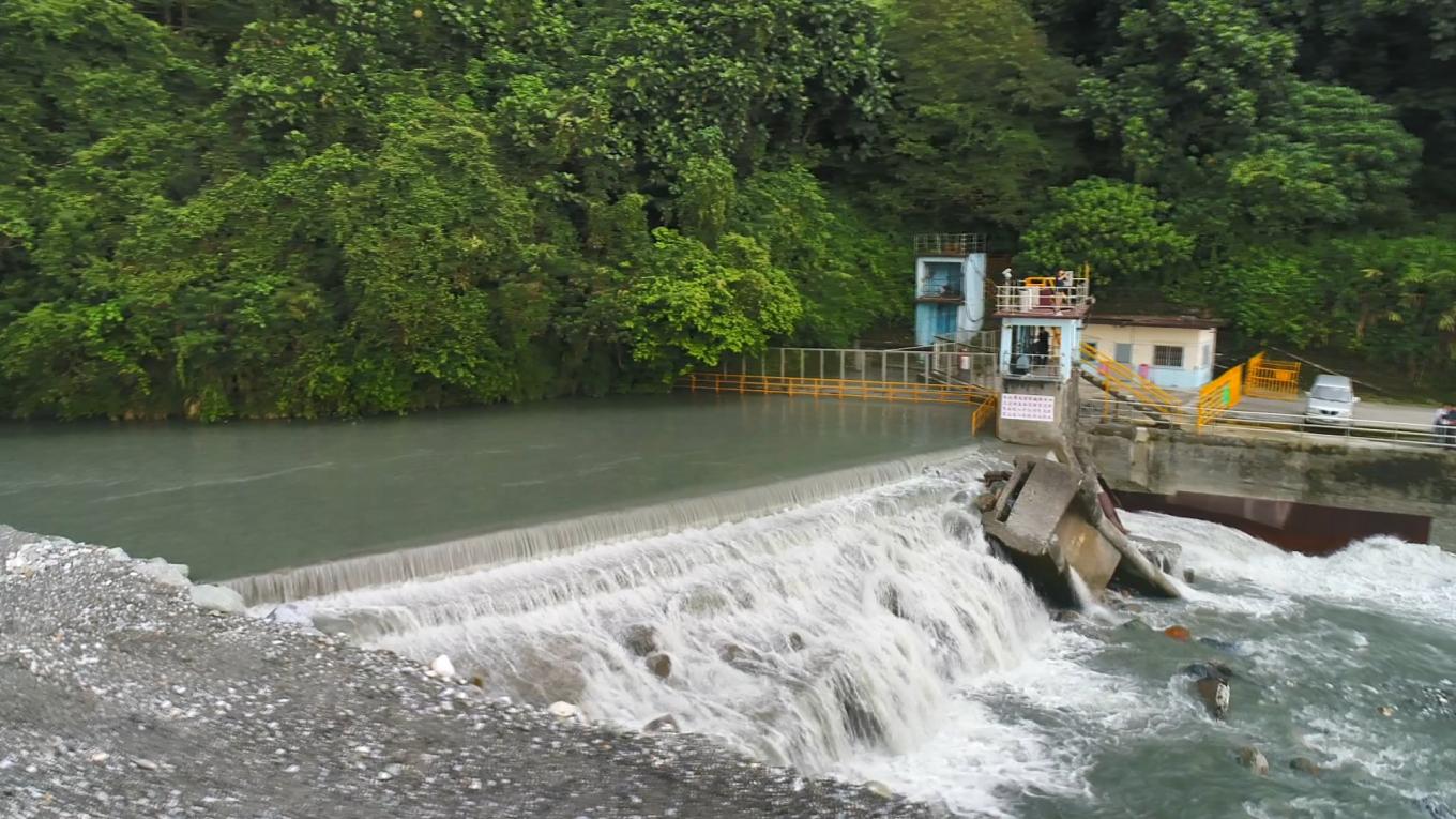 壽豐溪流域溪口電廠臨時壩及進水口